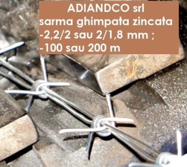 SARMA GHIMPATA ZINCATA D 2,2MM - 100M - PRET 45 LEI